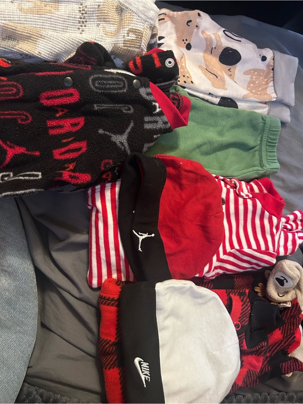 0-3/3 month baby boy footies and etc